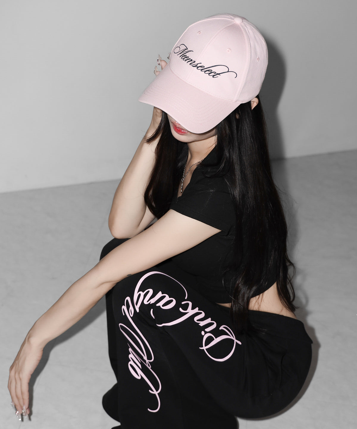 【 PINK ANGEL CLUB 】lettering LOGO embroidery CAP / レタリングロゴ刺繍キャップ
