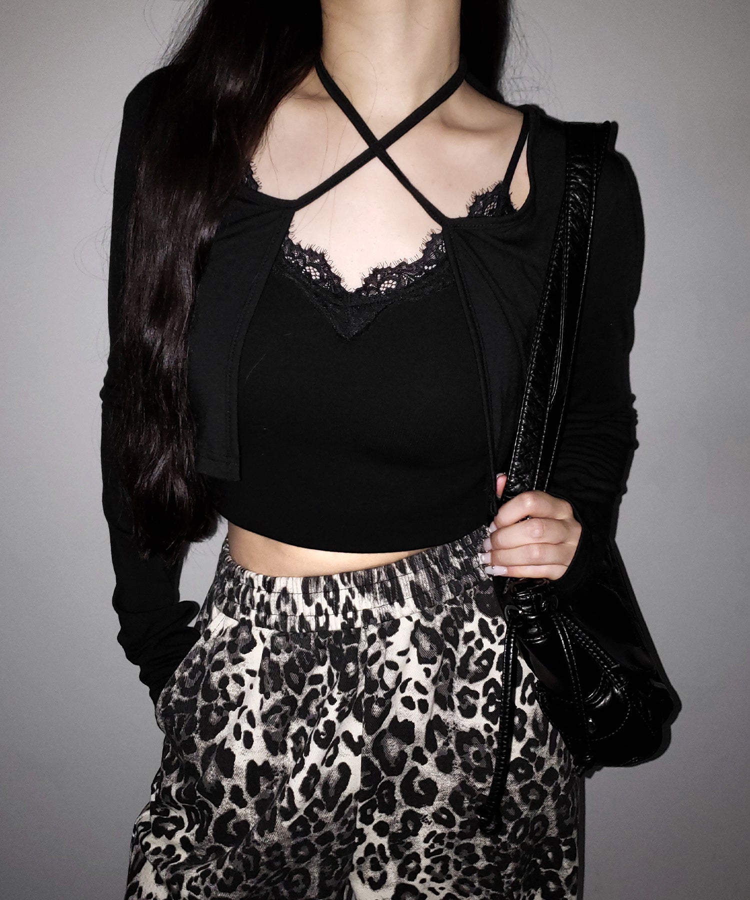 【 2color 】ヴィンテージライクレオパードツイルワイドパンツ / vintage like leopard twill wide pants