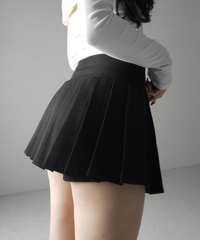 プリーツマイクロミニスカパン / pleated micro mini skirt pants