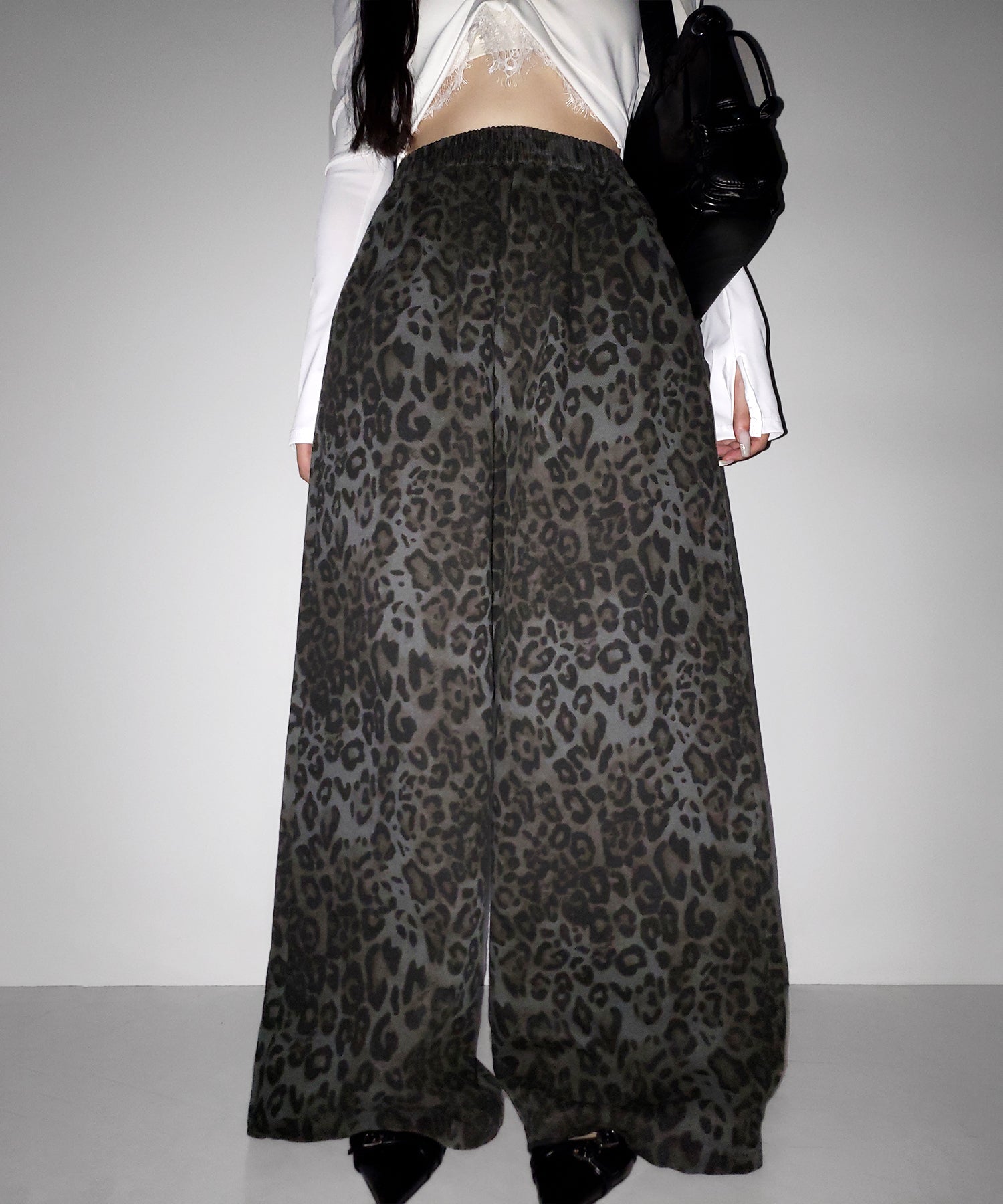 【 2color 】ヴィンテージライクレオパードツイルワイドパンツ / vintage like leopard twill wide pants