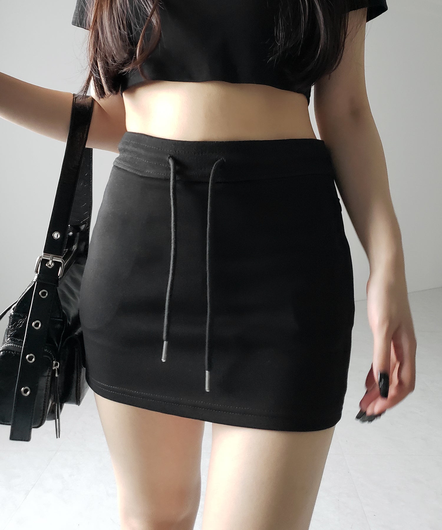 ハイウエストスウェットタイトミニスカート / high waist sweat tight mini skirt