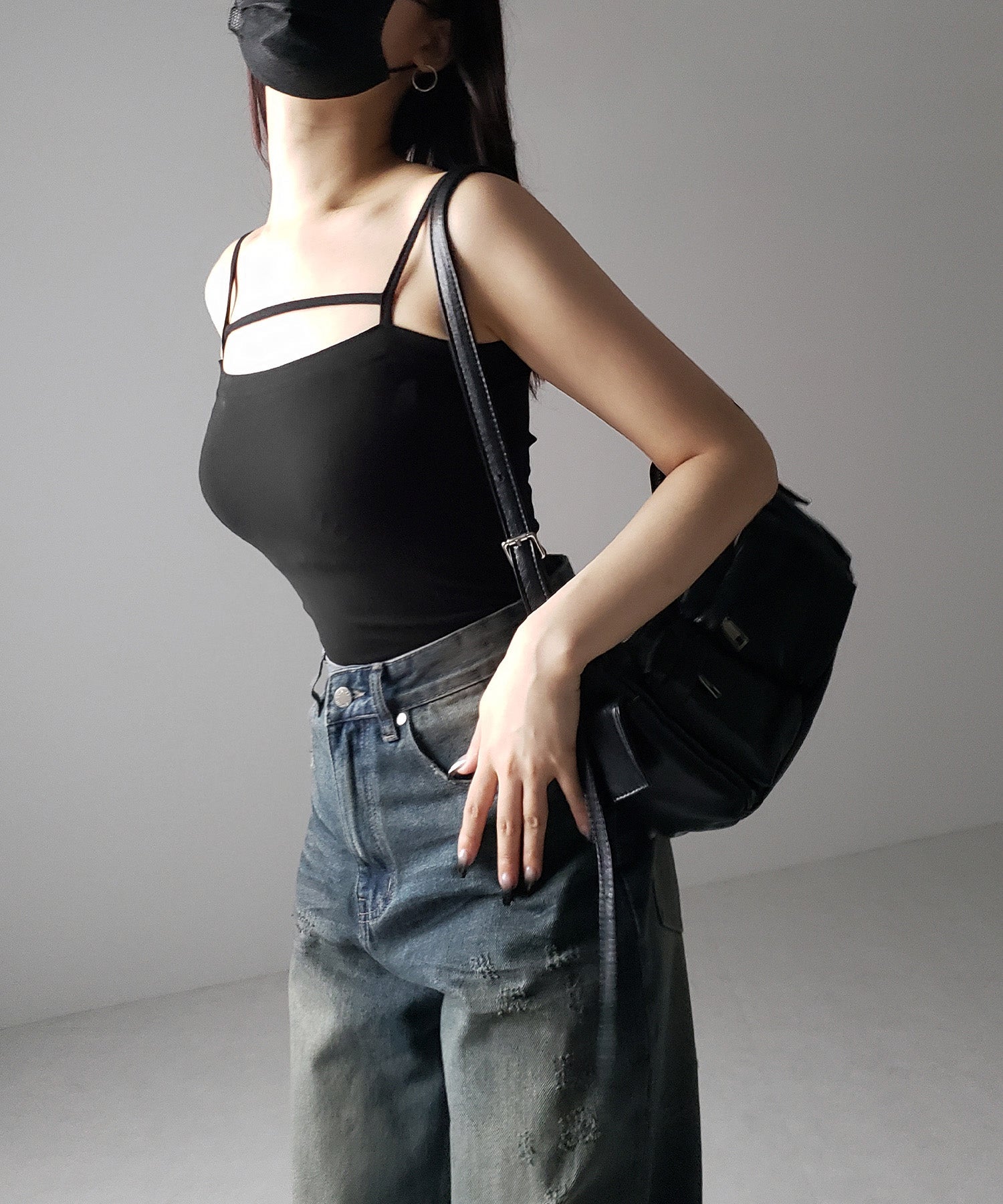 ラインストラップミニキャミワンピース / line strap mini cami onepiece
