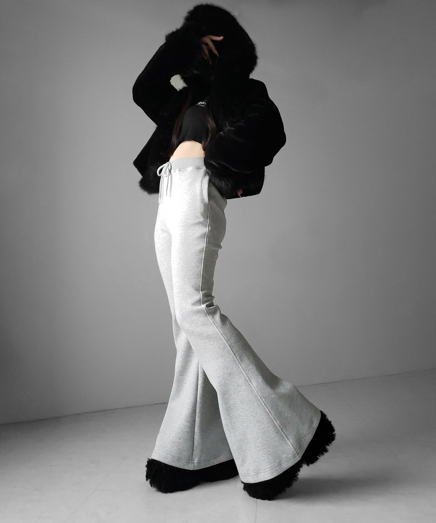 ハイウエストワンホンスウェットフレアパンツ / high waist wanghong sweat flare pants