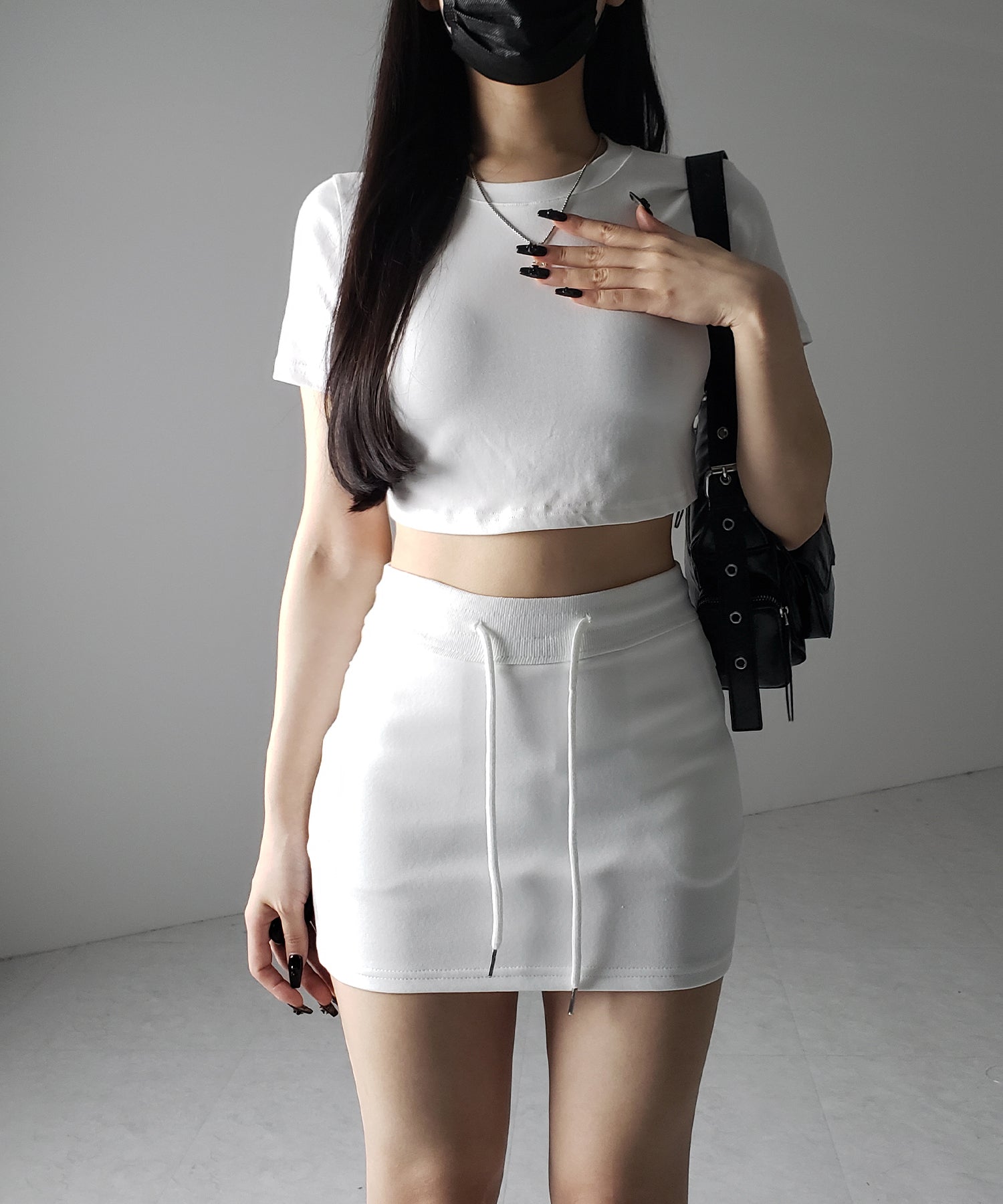 ハイウエストスウェットタイトミニスカート / high waist sweat tight mini skirt