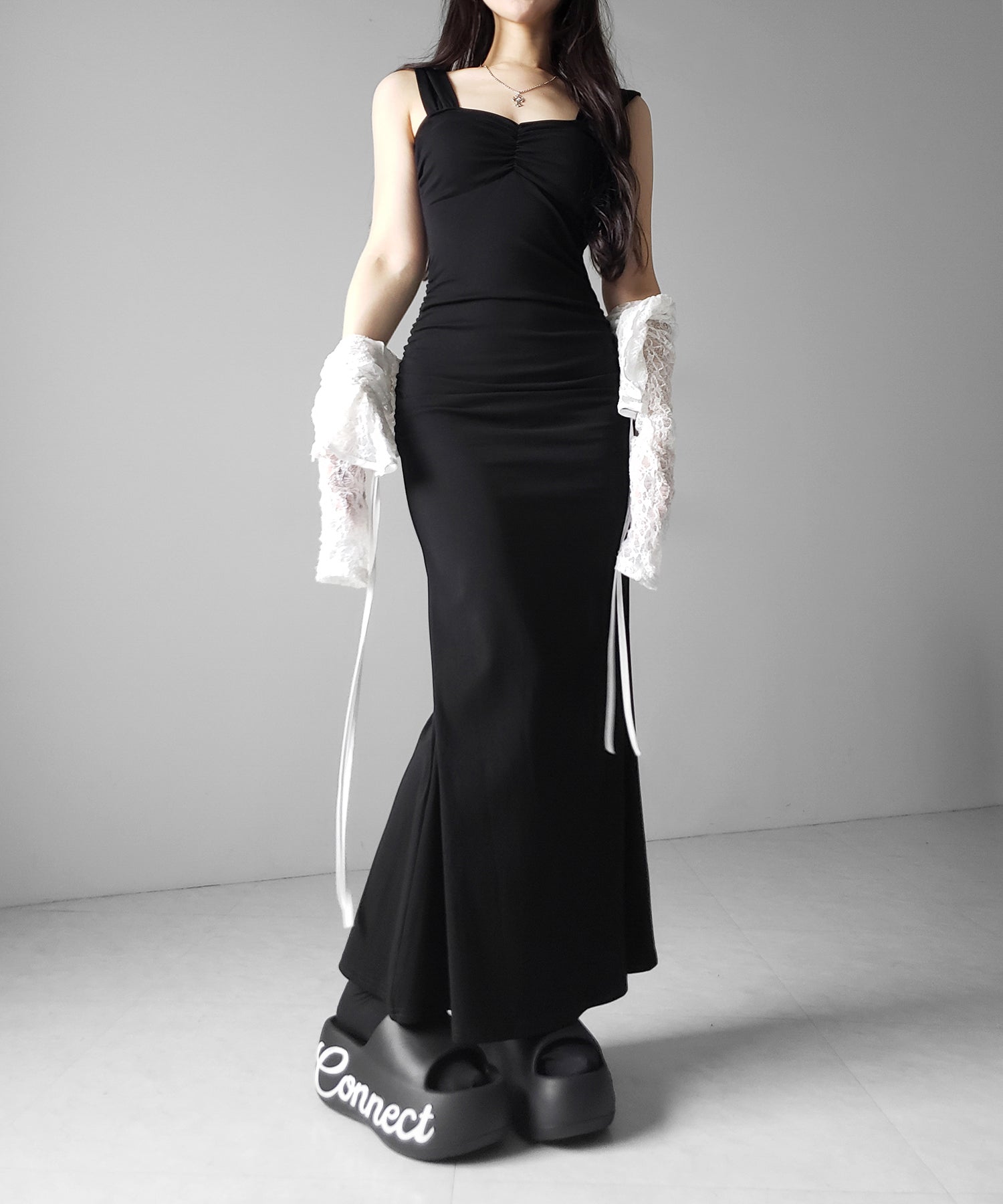 シャーリングロングタイトマーメイドキャミワンピ / shirring long tight mermaid cami onepiece