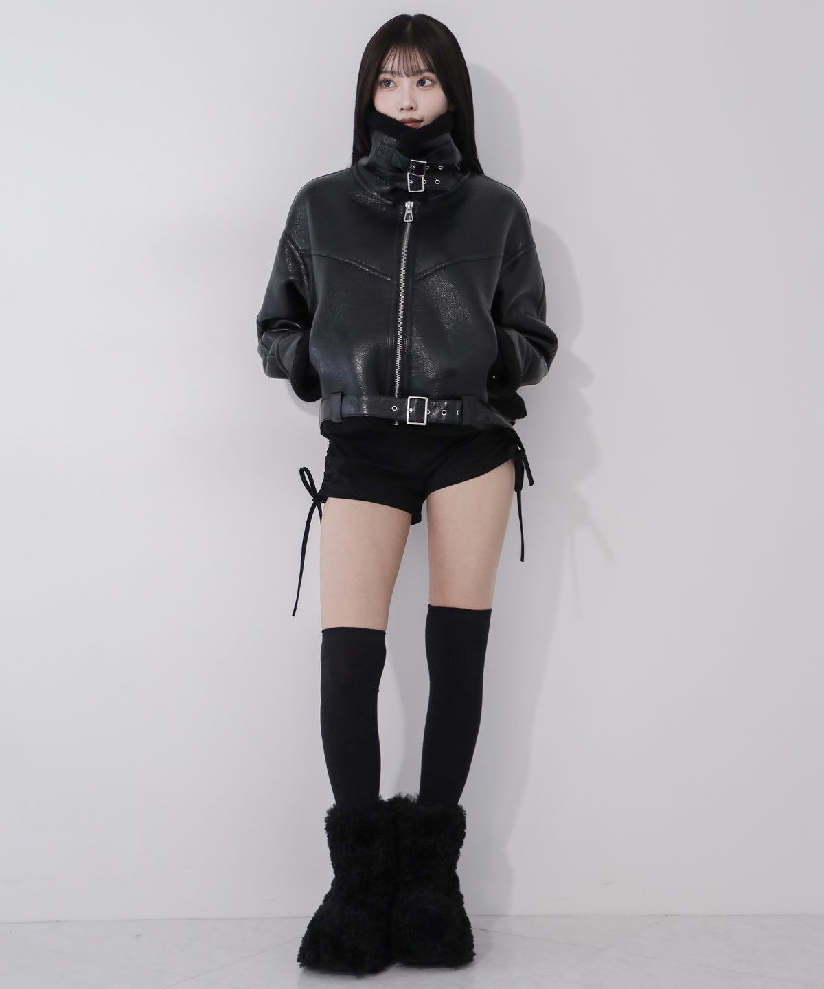 B-3ヴィンテージレザーボアムートンジャケット / B-3 vintage leather boa mouton jacket