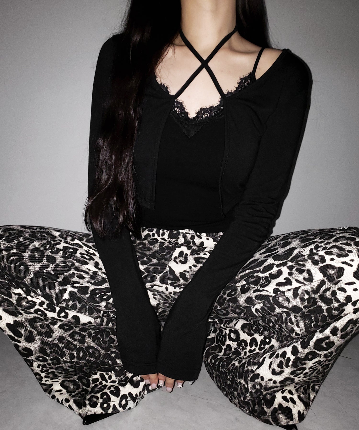 【 2color 】ヴィンテージライクレオパードツイルワイドパンツ / vintage like leopard twill wide pants