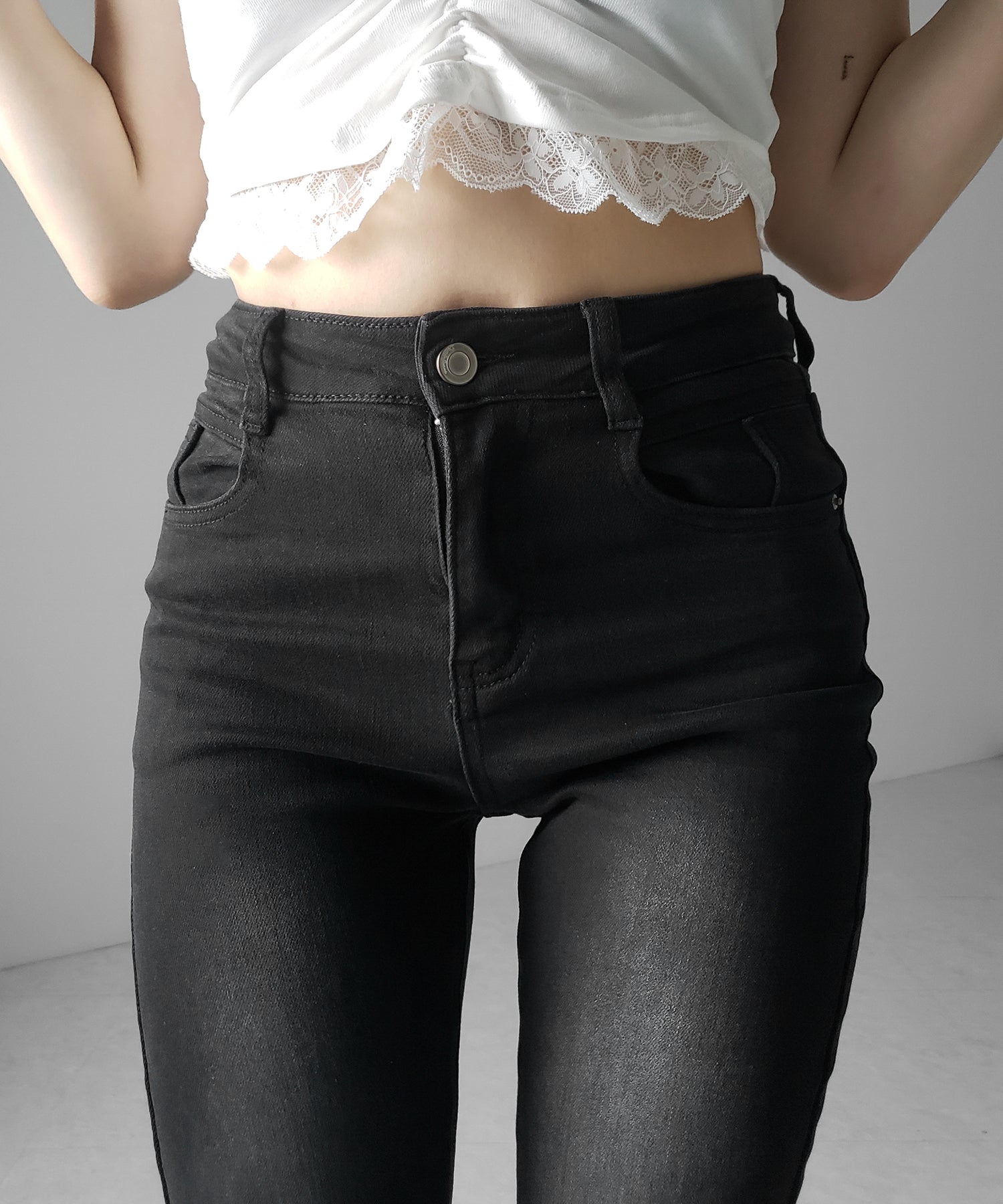 【4size 】美脚ハイウエストストレッチフレアデニム / slim leg High waist stretch flare denim