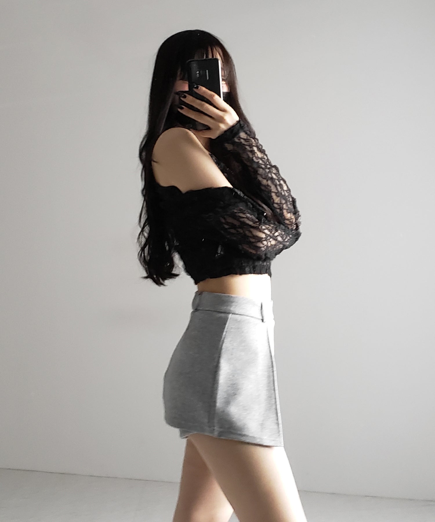 【 2color 】レイヤードマイクロミニスカパン / layered micro mini skirt pants