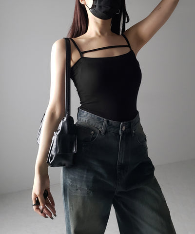 ラインストラップミニキャミワンピース / line strap mini cami onepiece