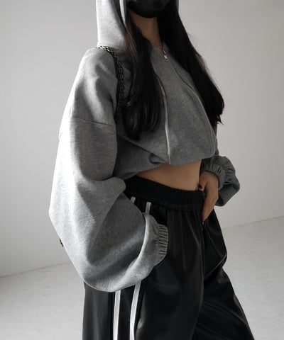 2WAY サイドラインフェイクレザーワイドパンツ / 2WAY Sideline fake leather wide pants