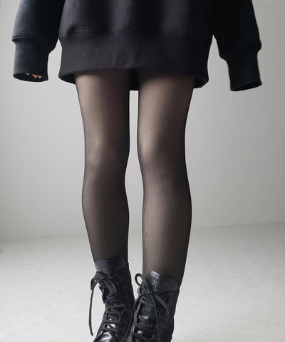 【 220デニール 】あったか裏起毛ストッキングフェイクタイツ