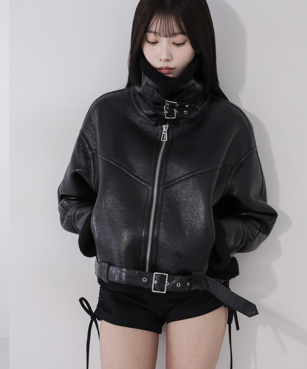 B-3ヴィンテージレザーボアムートンジャケット / B-3 vintage leather boa mouton jacket