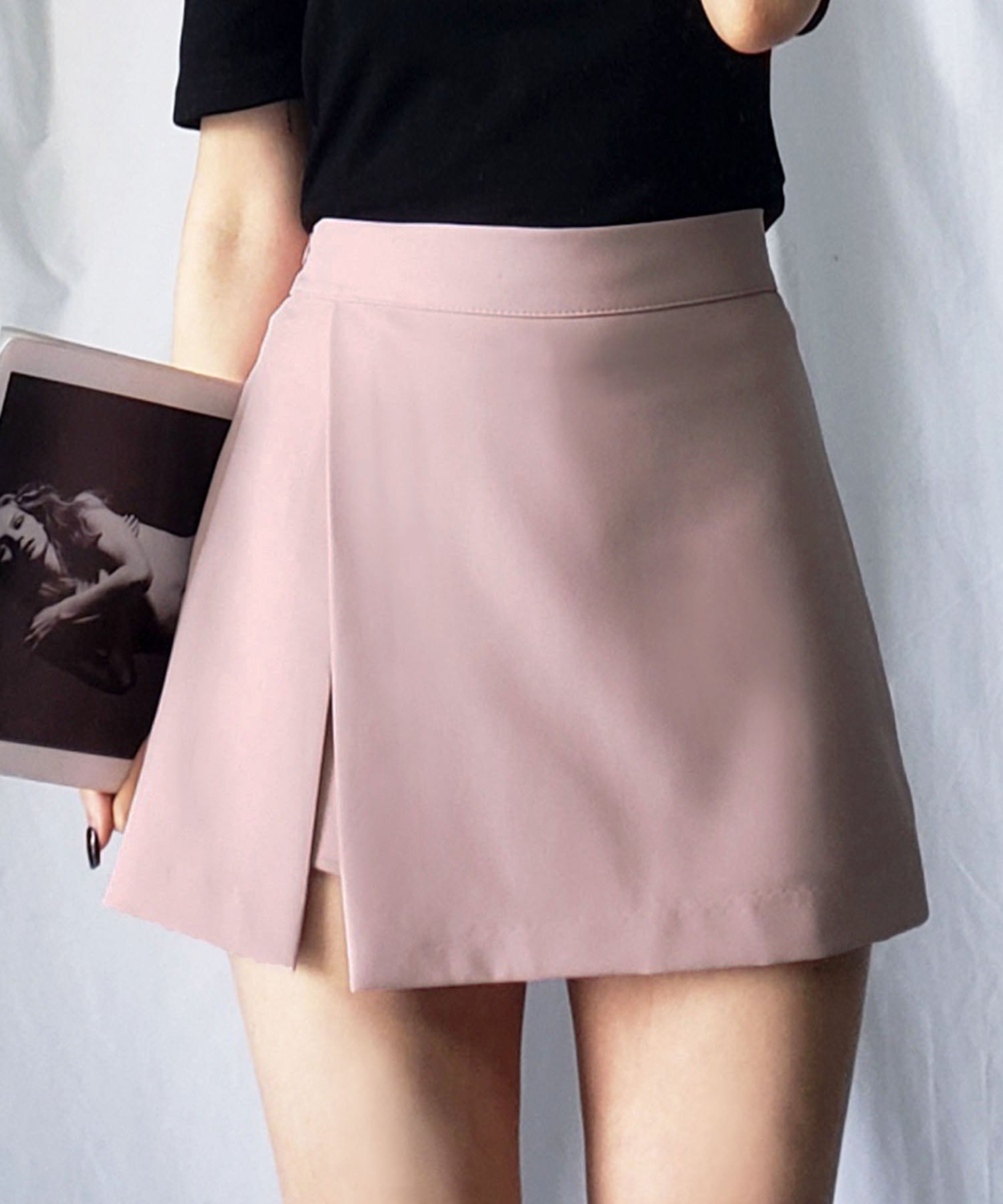 ハイウエストレイヤードミニスカパン【 韓国製 】