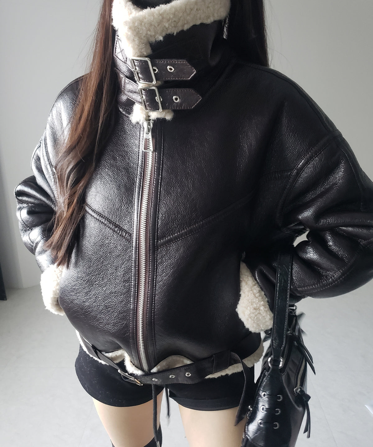 B-3ヴィンテージレザーボアムートンジャケット / B-3 vintage leather boa mouton jacket