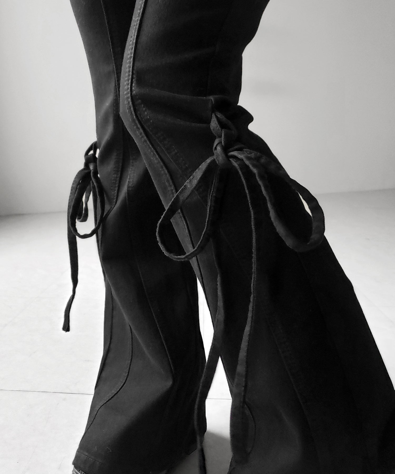 ストラップリボンヴィンテージストレッチフレアデニム / strap ribbon vintage stretch flare denim