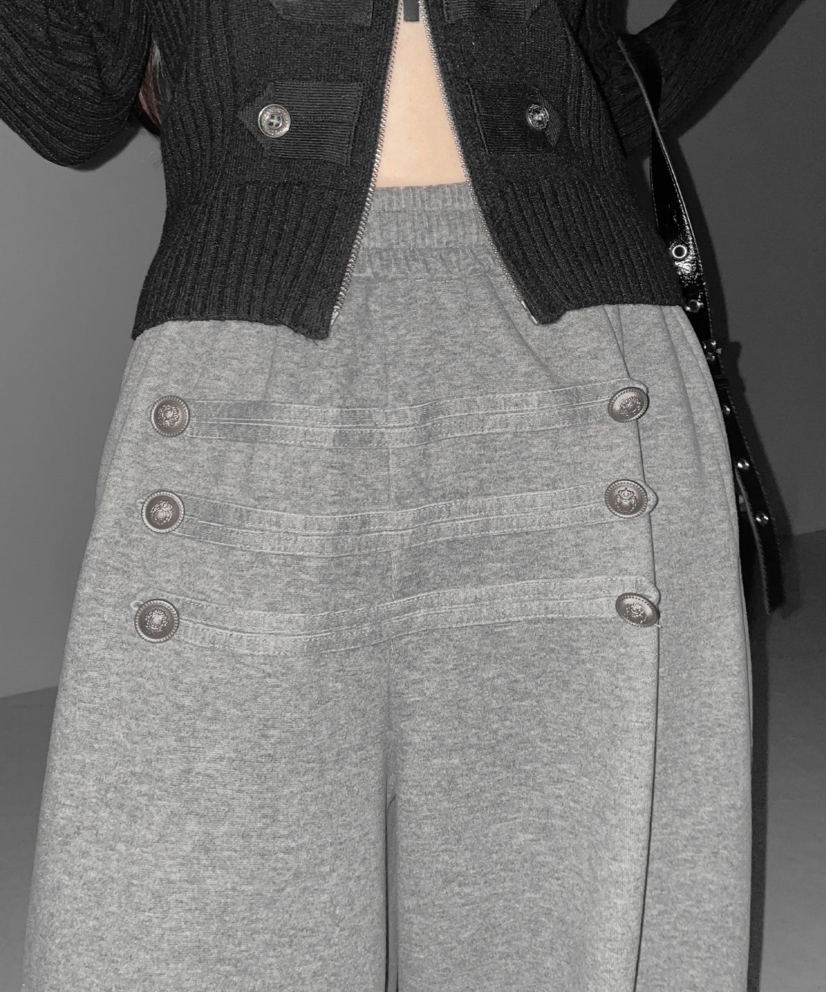 【 微起毛 】ナポレオンデザインボリュームワイドパンツ / napoleon design volume wide pants