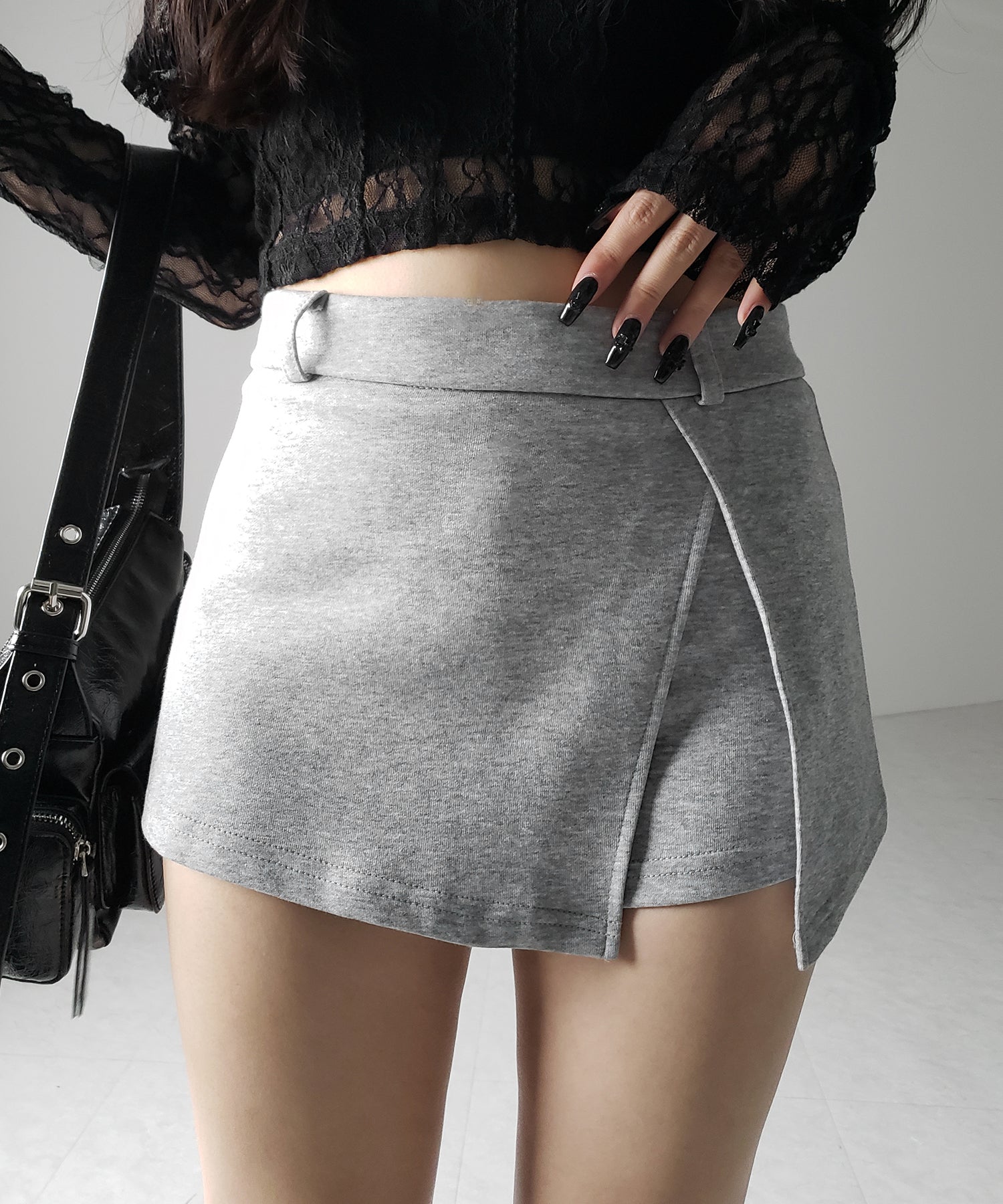 レイヤードマイクロミニスカパン / layered micro mini skirt pants