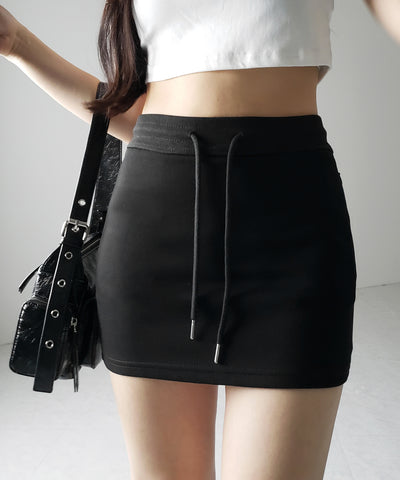 ハイウエストスウェットタイトミニスカート / high waist sweat tight mini skirt