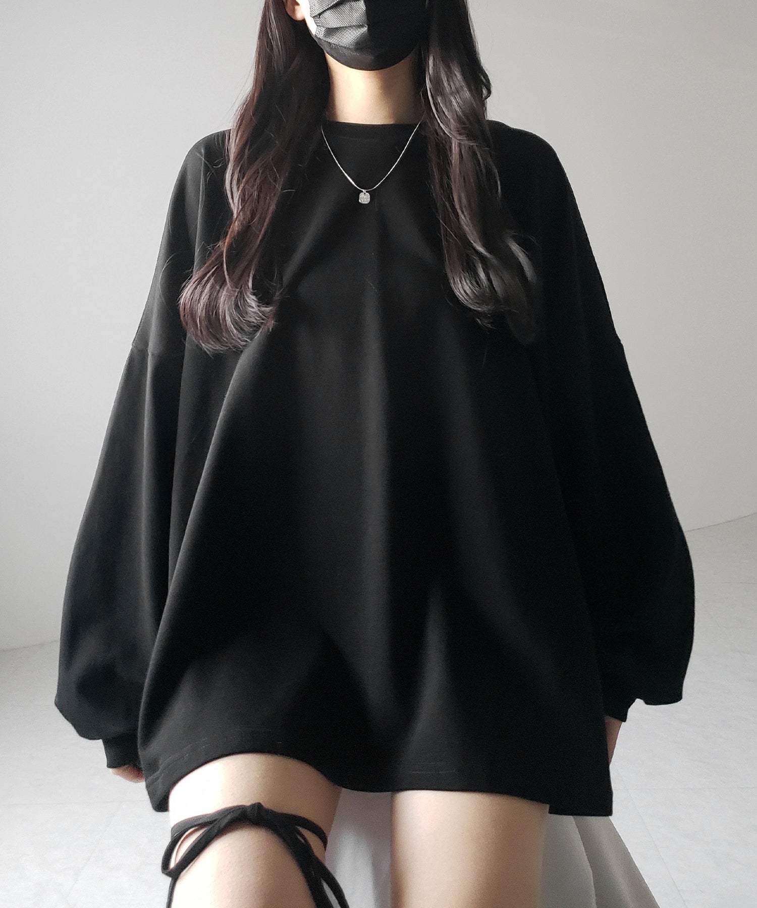 【 3color 】ボリュームスリーブBIGスウェットロンT / big sweat long Tee