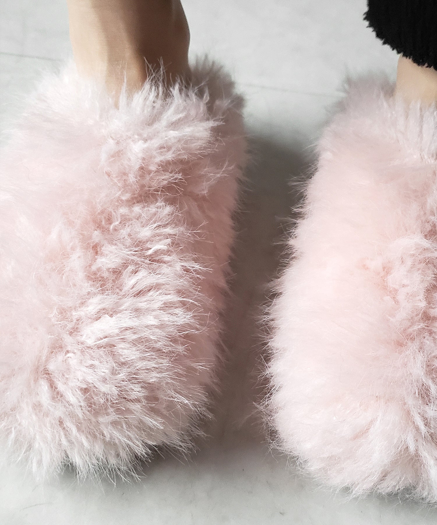 クリンクルフェイクファールームシューズ / crinkle fake fur room shoes