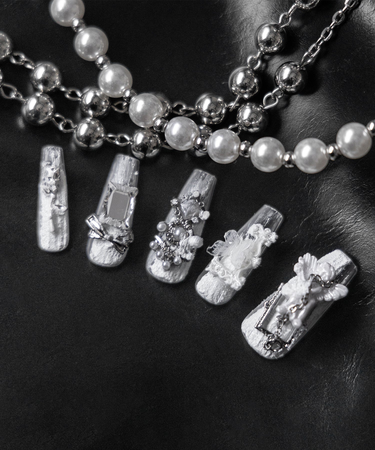 【 限定先行販売 】wishcore angel pearl white nail tips