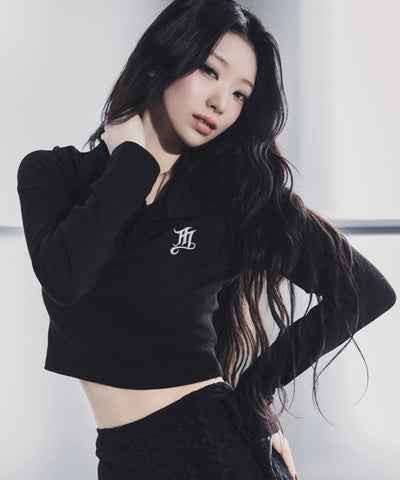 M LOGO スキッパーショートTシャツ / M LOGO skipper neck short T-shirt