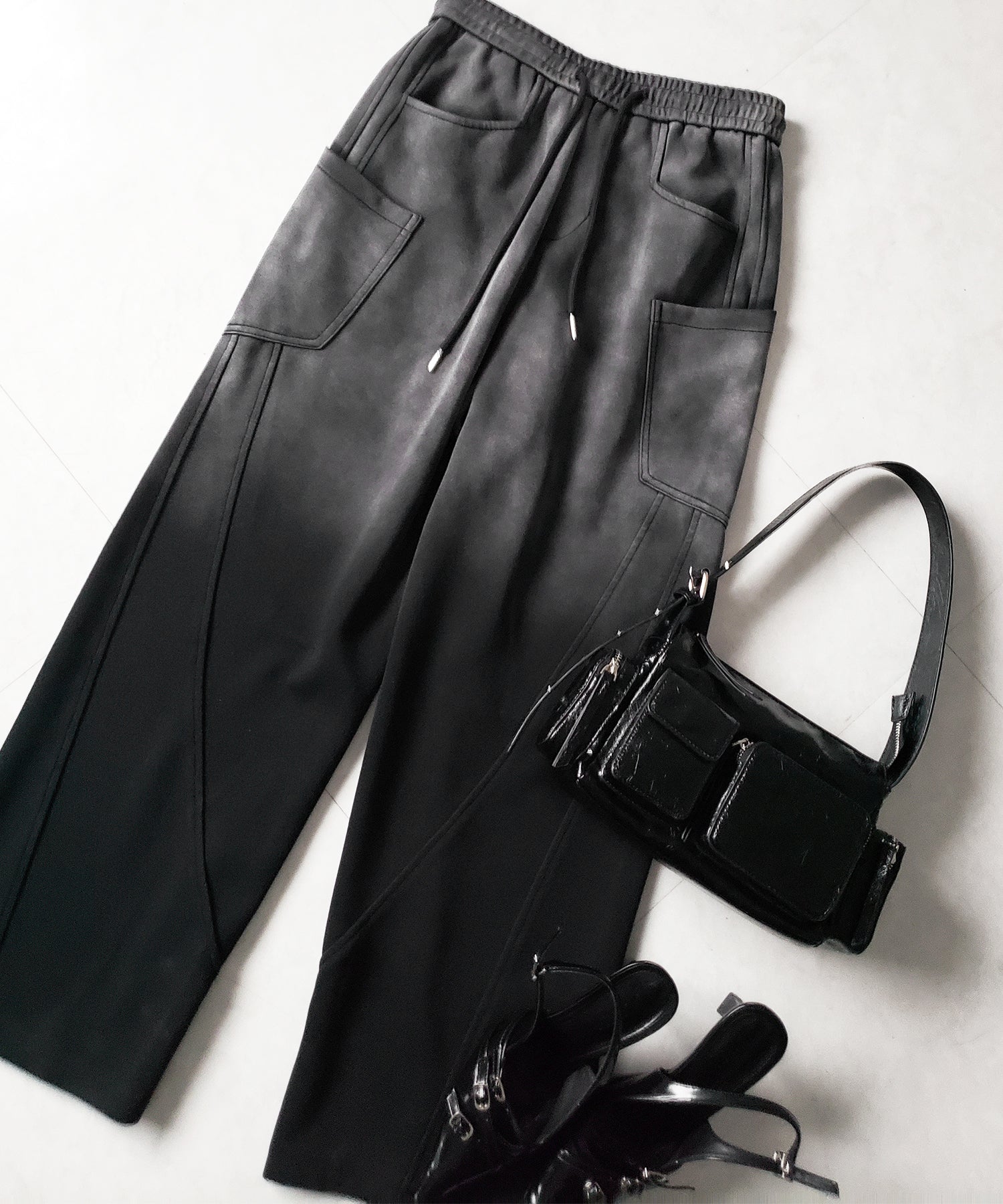 グラデーションブラックヴィンテージスウェットパンツ / gradation black vintage sweatpants