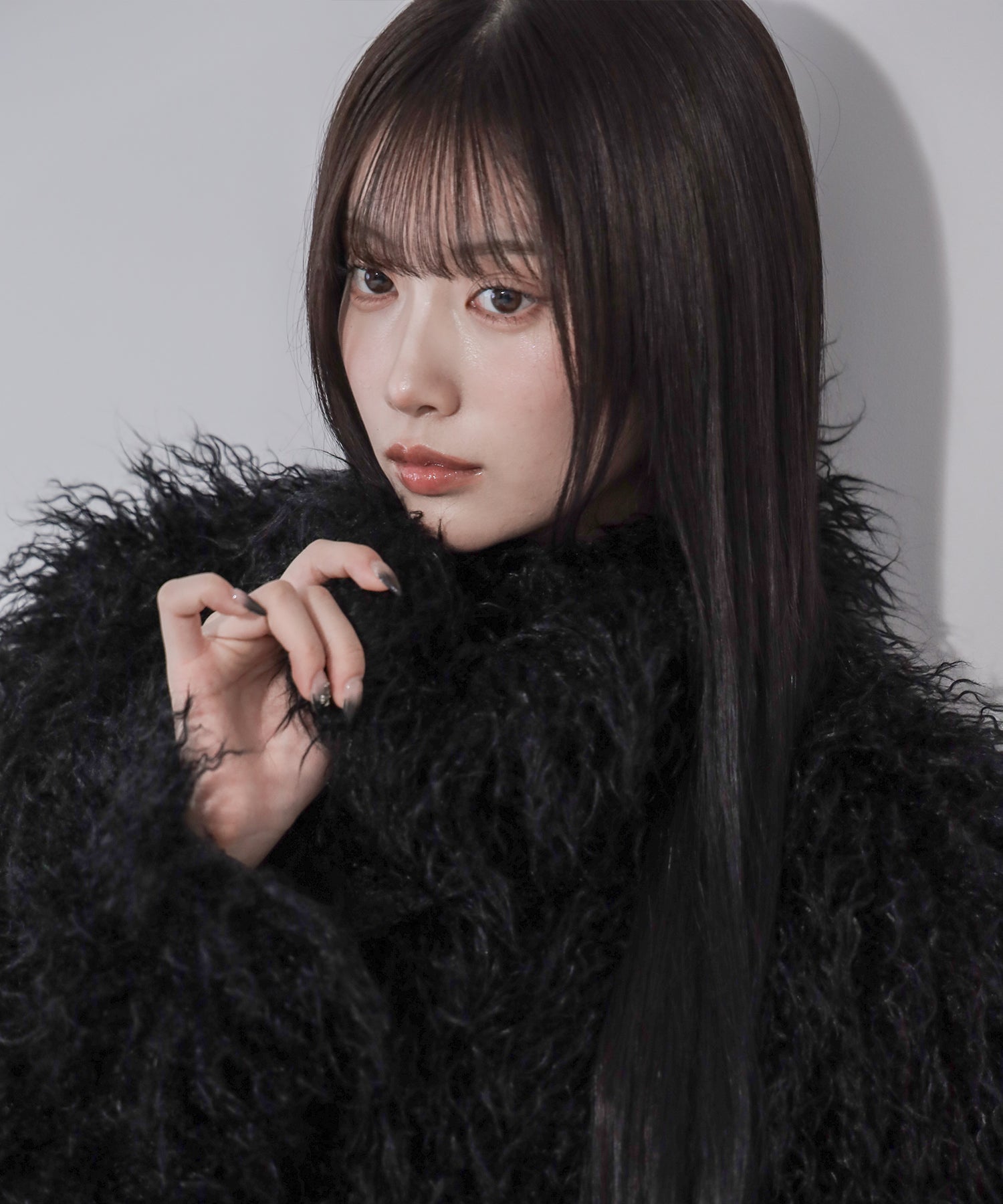 シャギーフェイクファーレディミドルコート / shaggy fake fur lady middle coat