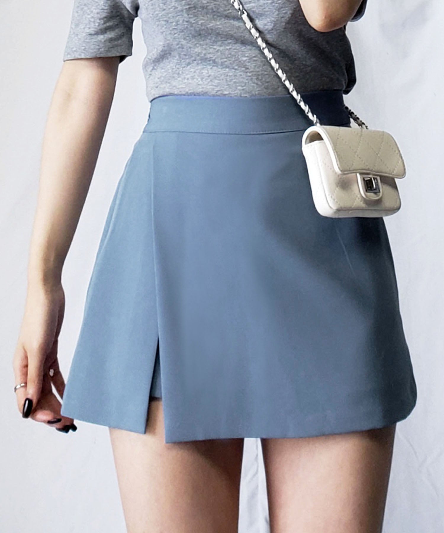 ハイウエストレイヤードミニスカパン【 韓国製 】