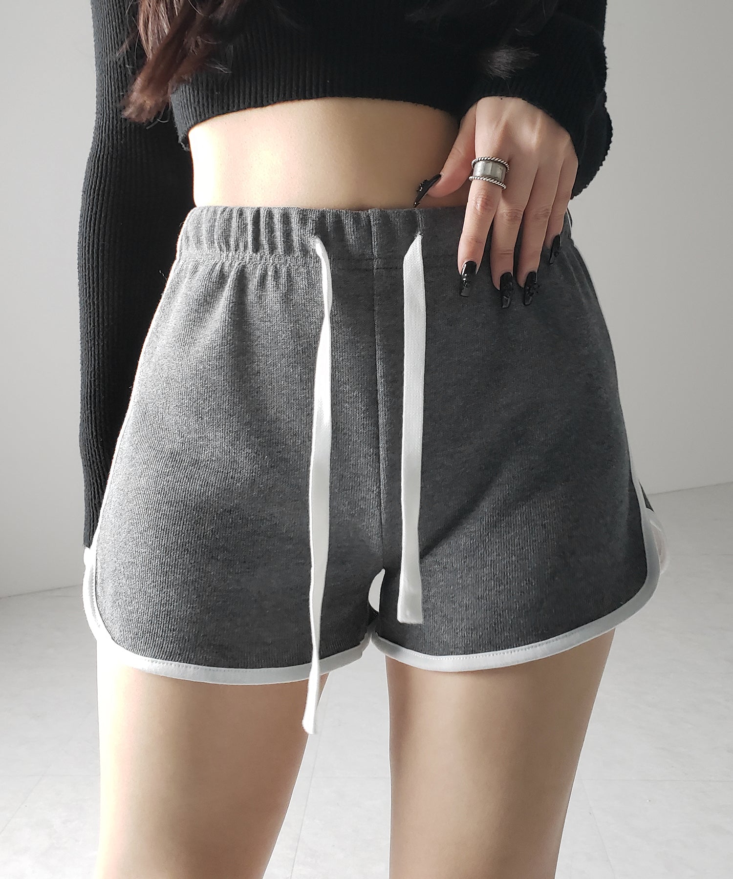 【 3color 】サイドラインパイピングスウェットショートパンツ / sideline piping sweat short pants