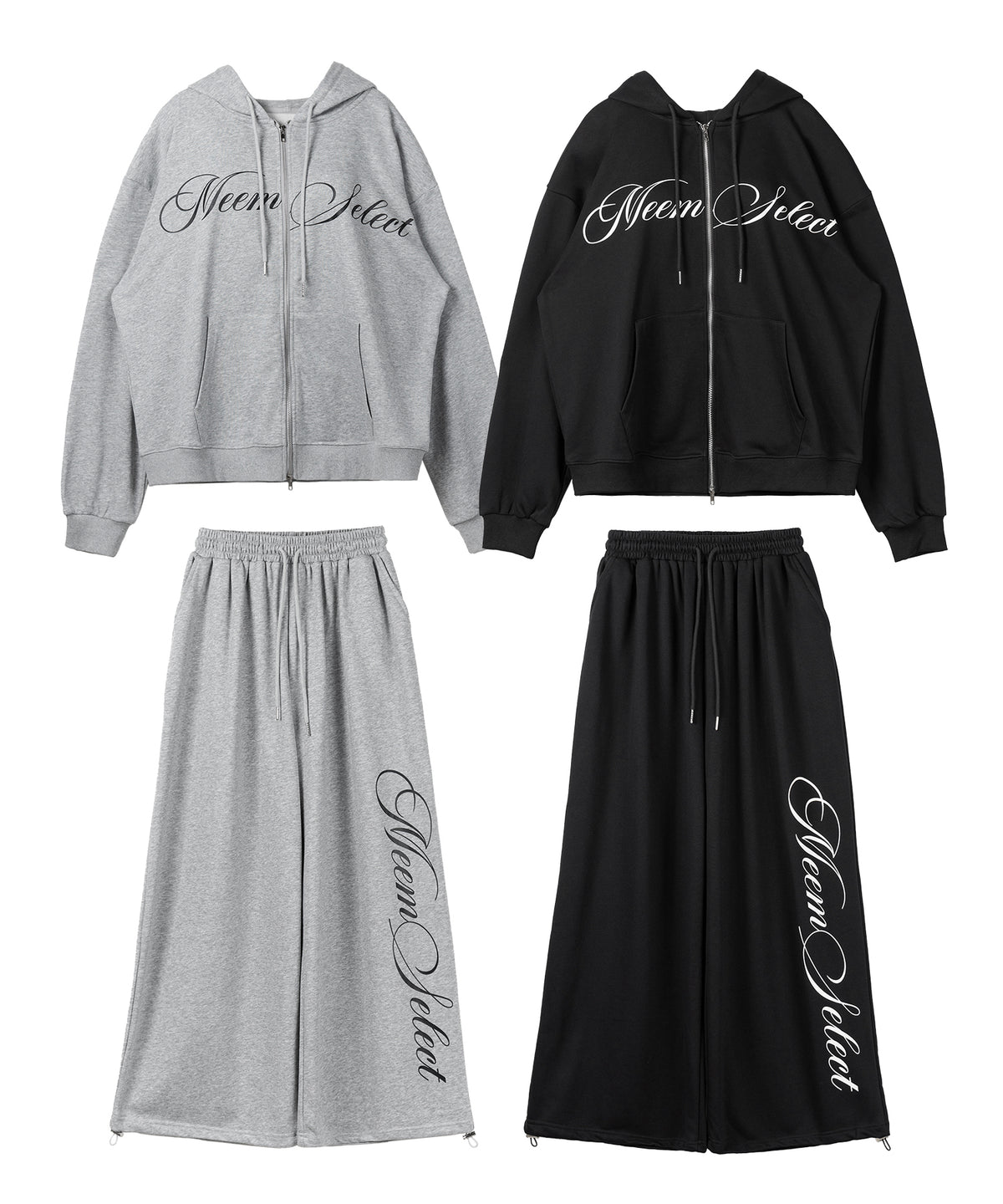 【 セットアップ可能 】レタリングロゴプリントワイドスウェットパンツ / lettering logo print wide sweat pants