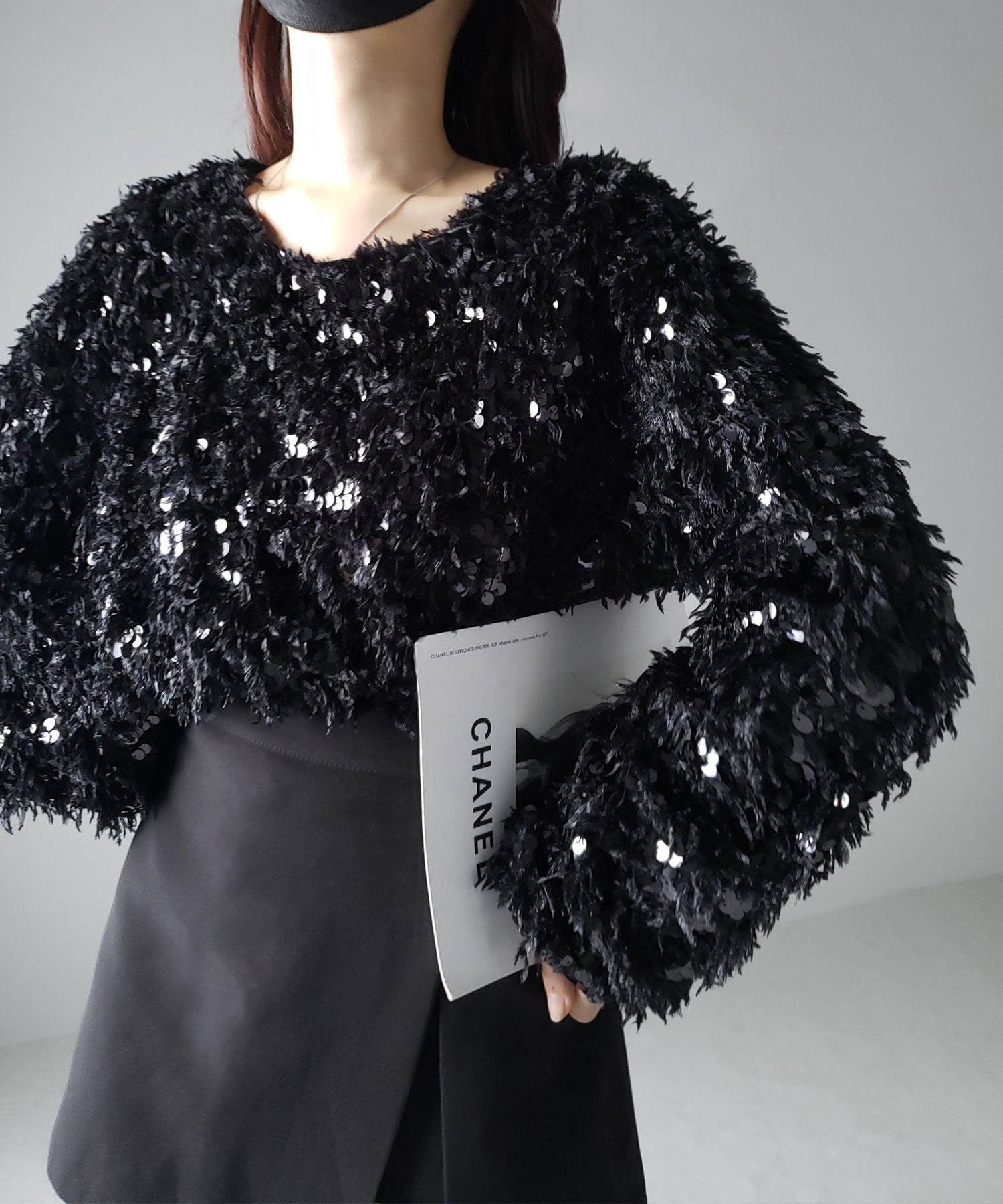 【 4color 】フェザースパングルオーバートップス/feather spangle over tops