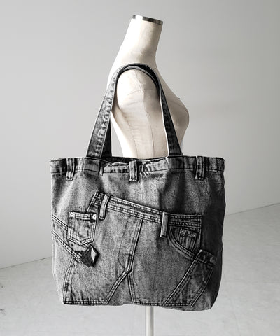 ヴィンテージドッキングウォッシュデニムバッグ / vintage docking washed denim bag
