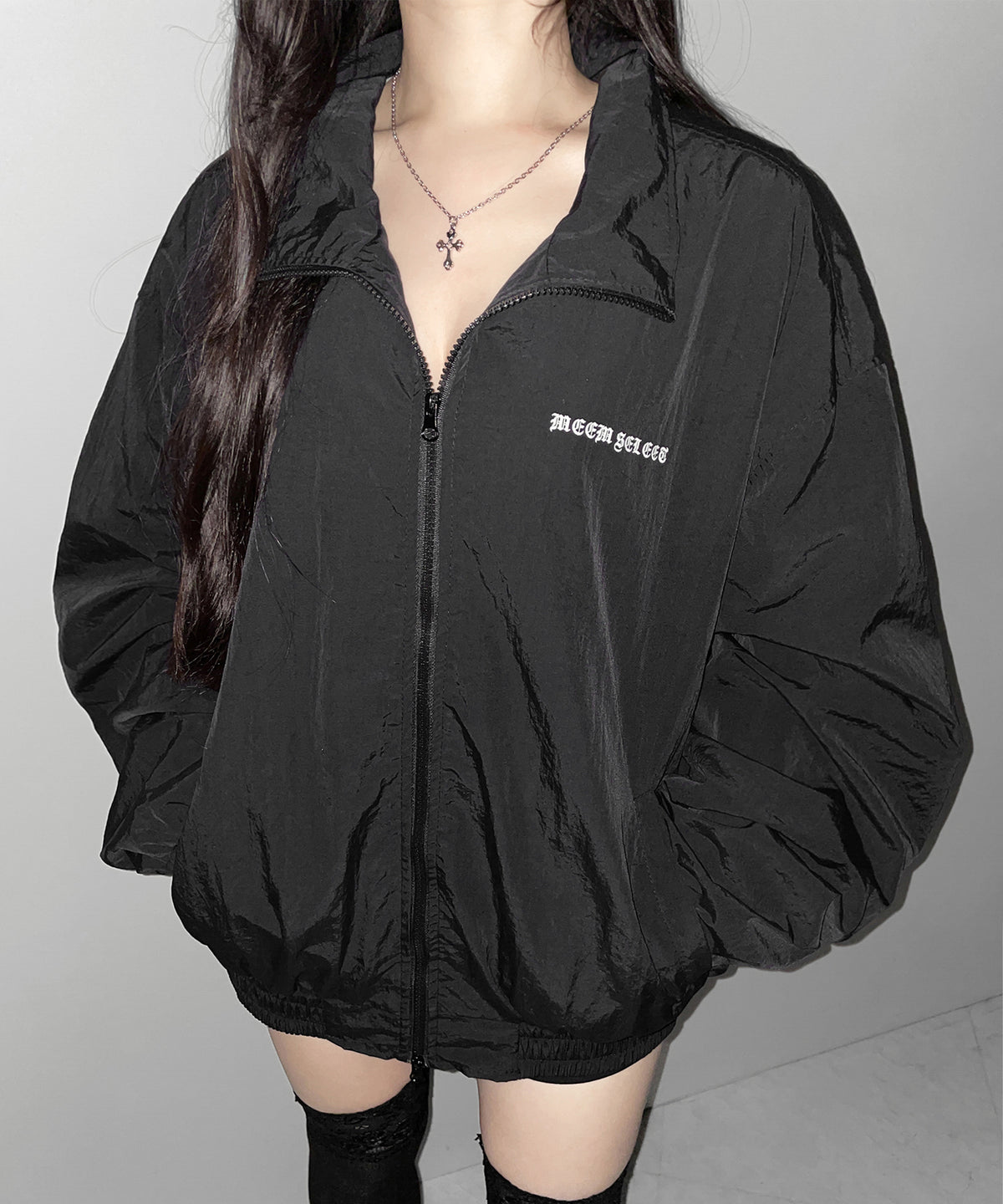 グランジロゴナイロンジャケット / grunge logo nylon jacket