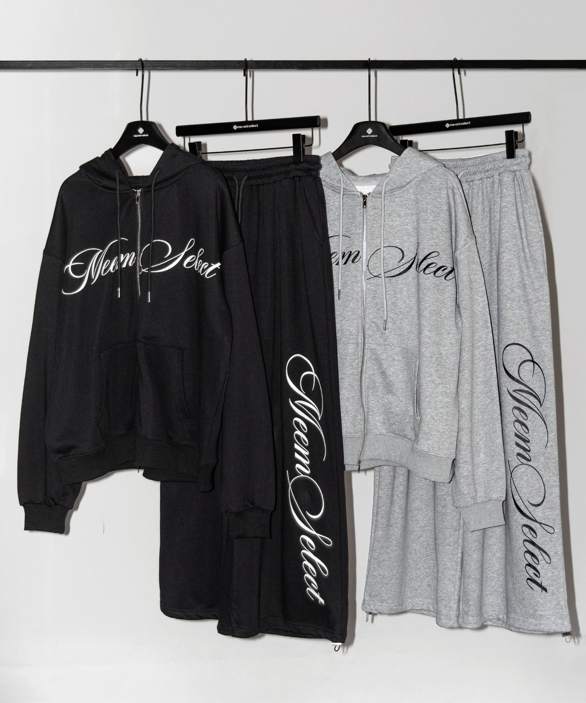 【 セットアップ可能 】レタリングロゴプリントダブルジップビッグパーカー / lettering logo print double zip BIG hoodie