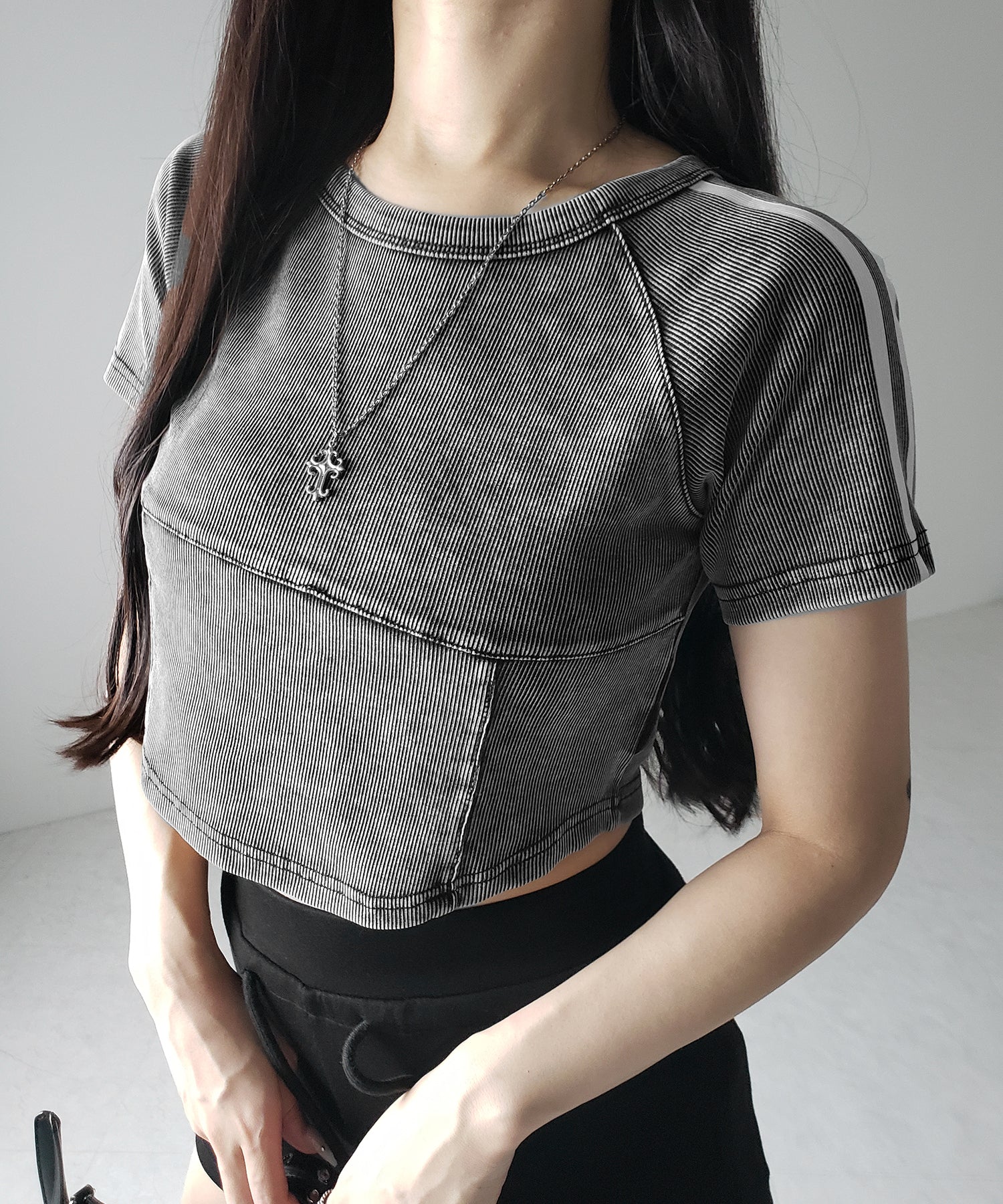 サイドラインヴィンテージショートリブTシャツ / sideline vintage short lib T-shirt