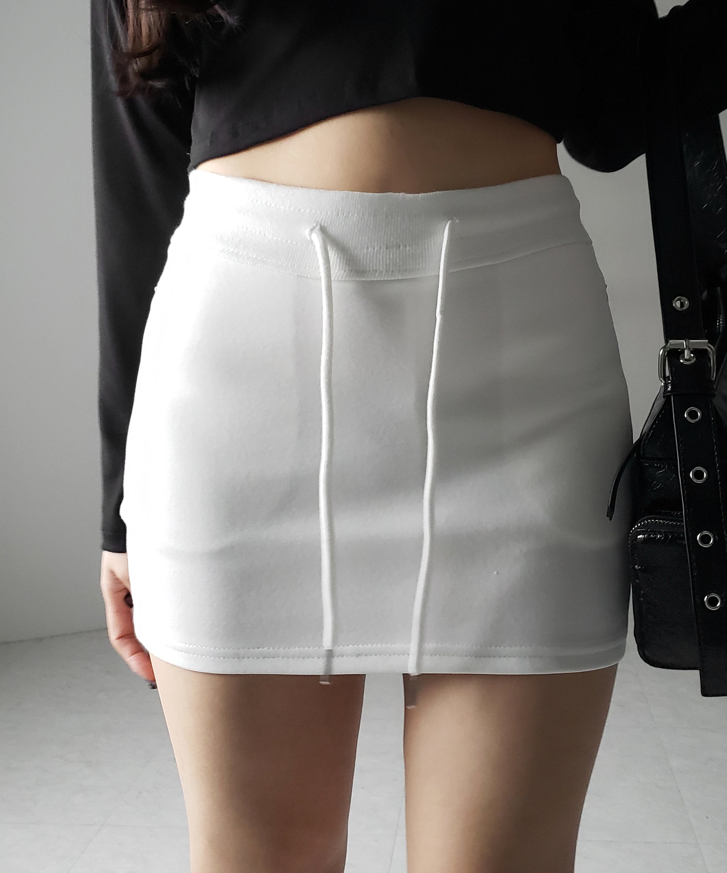 ハイウエストスウェットタイトミニスカート / high waist sweat tight mini skirt
