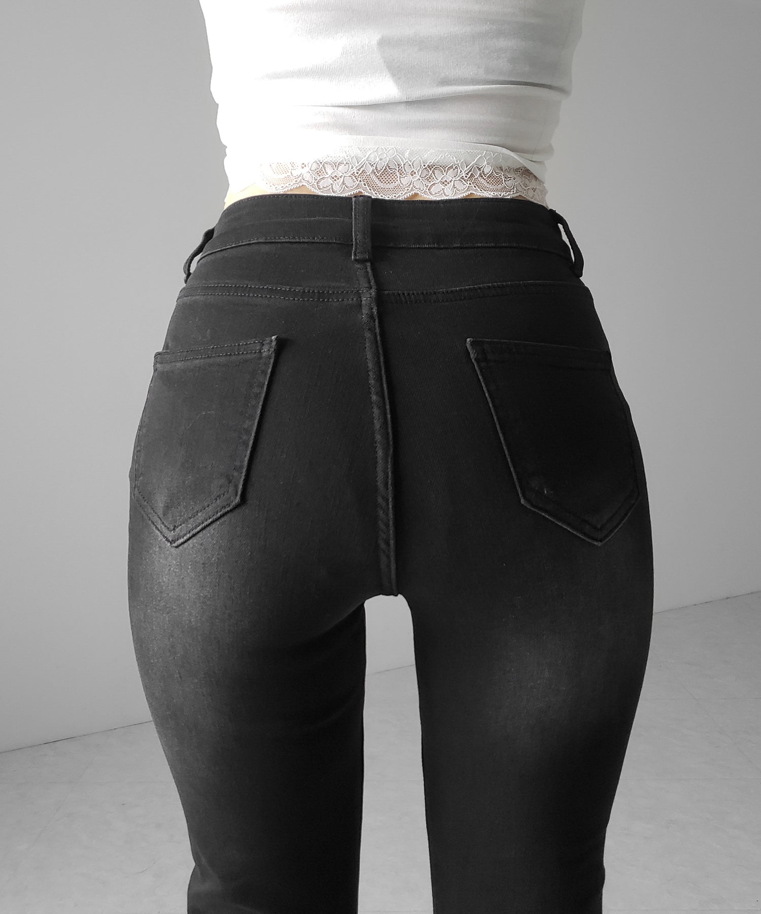 【4size 】美脚ハイウエストストレッチフレアデニム / slim leg High waist stretch flare denim