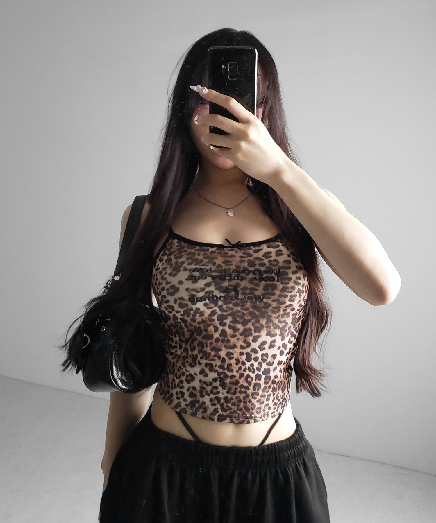 レオパードロゴパイピングキャミソール / leopard logo piping camisole