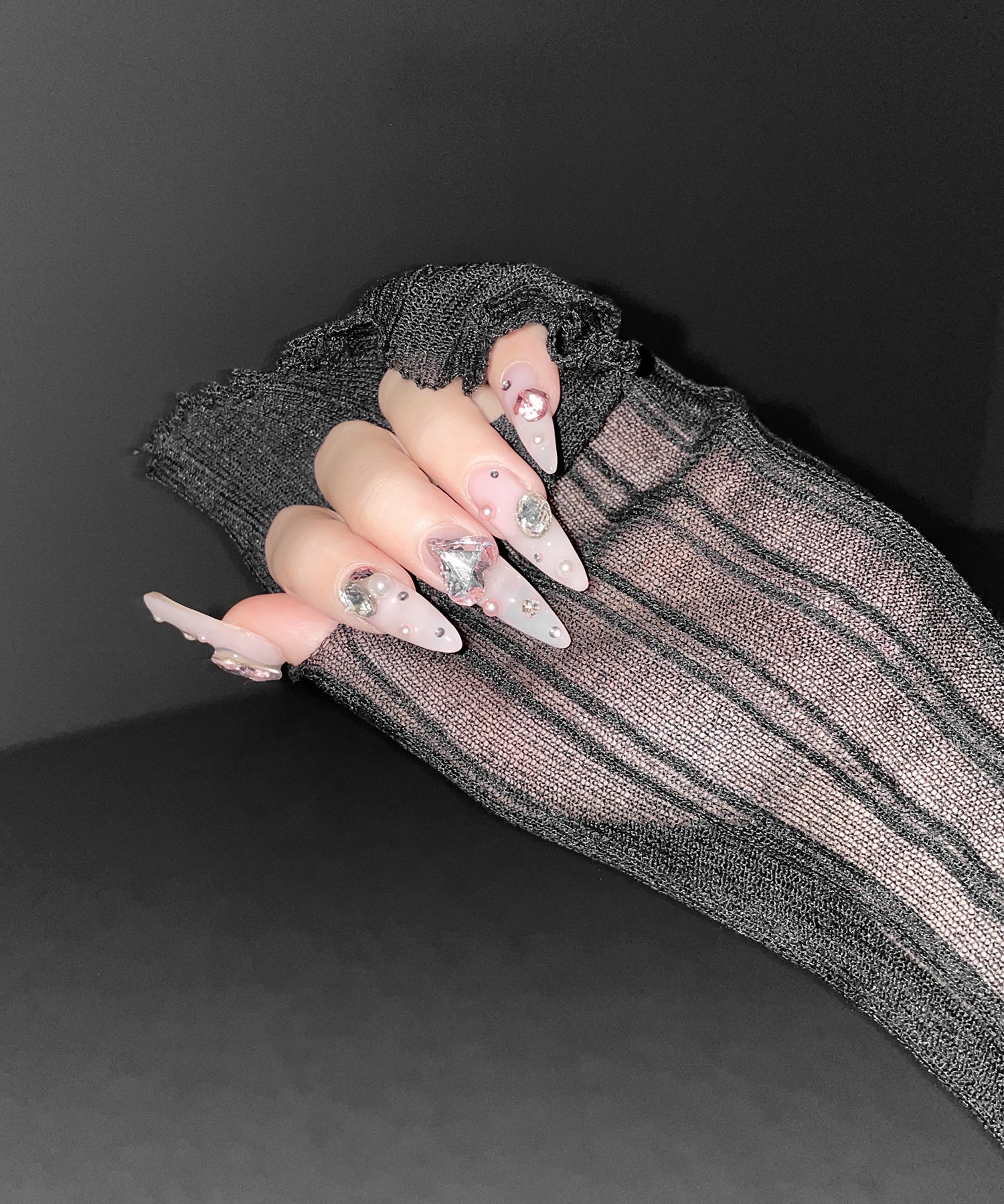 シアーリブニットカーディガン / sheer lib knit cardigan