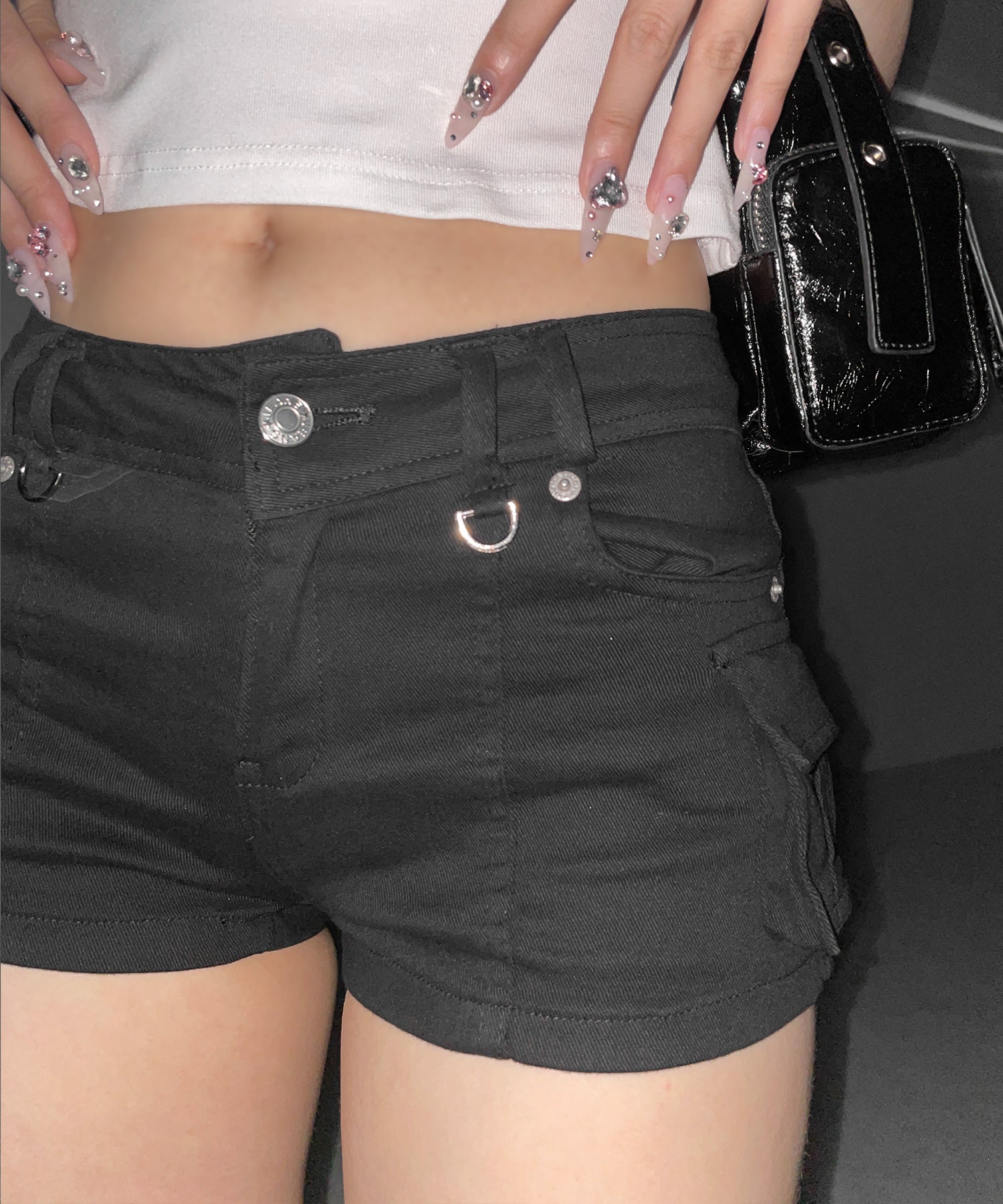 カーゴポケットリングマイクロショートパンツ / cargo pocket ring micro shorts