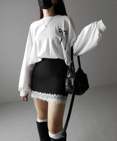 【 セットアップ着用可能 】サイドラインハイウエストミニスカート / sideline high waist mini skirt