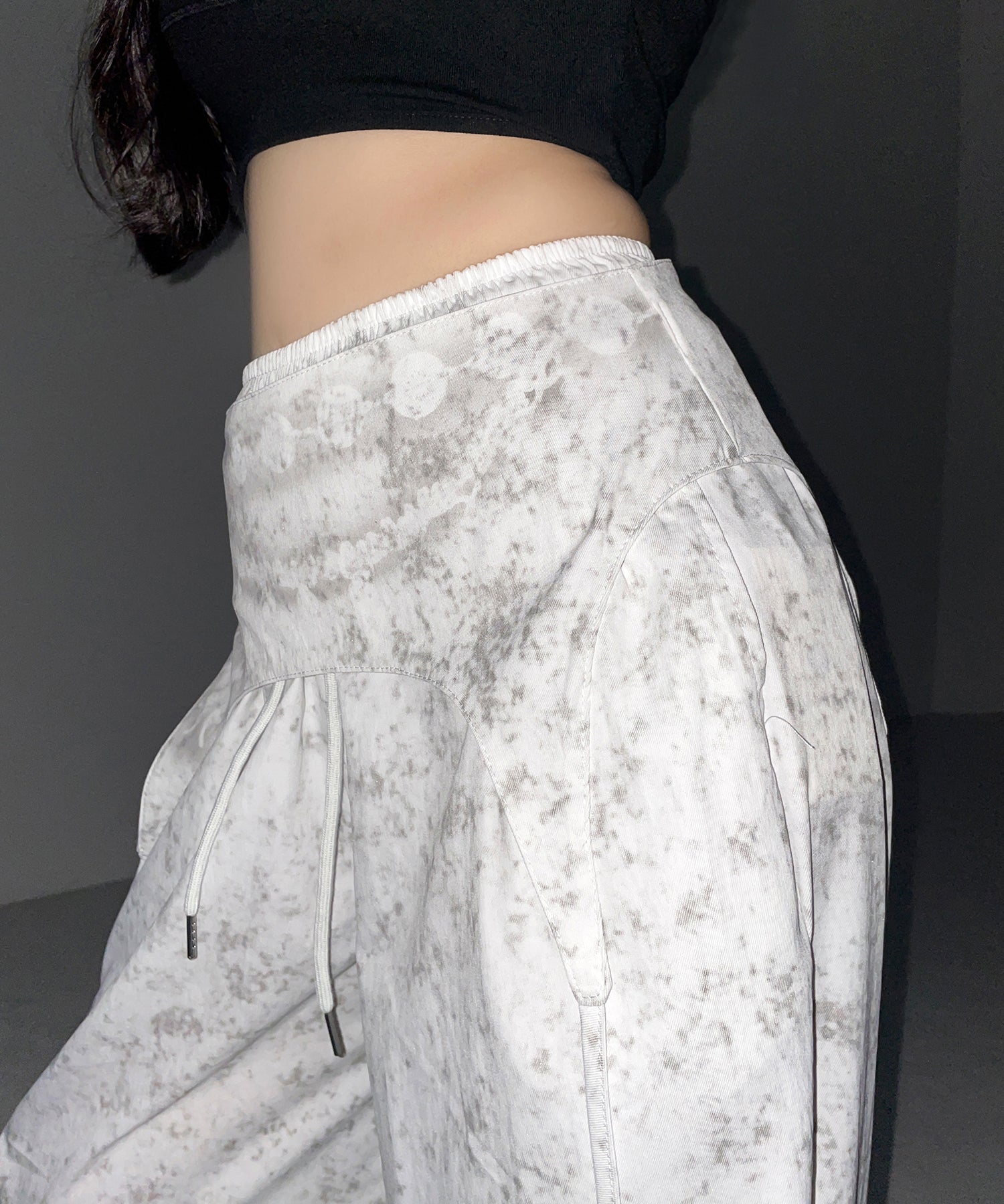 ガーターレイヤードヴィンテージタックワイドパンツ / garter layered vintage tack wide pants
