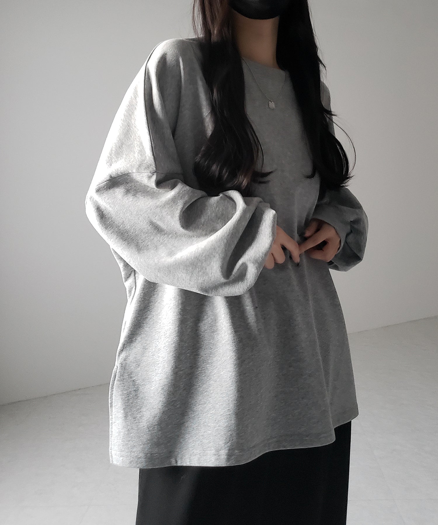 【 3color 】ボリュームスリーブBIGスウェットロンT / big sweat long Tee