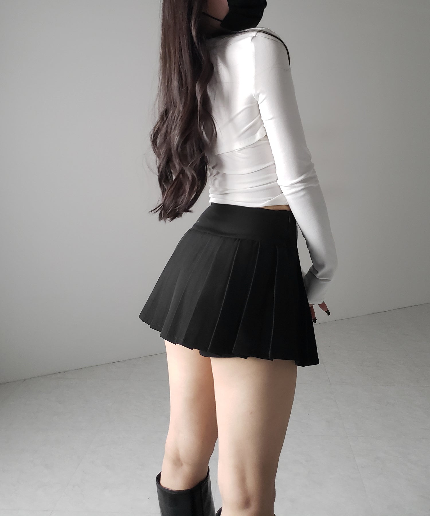 プリーツマイクロミニスカパン / pleated micro mini skirt pants