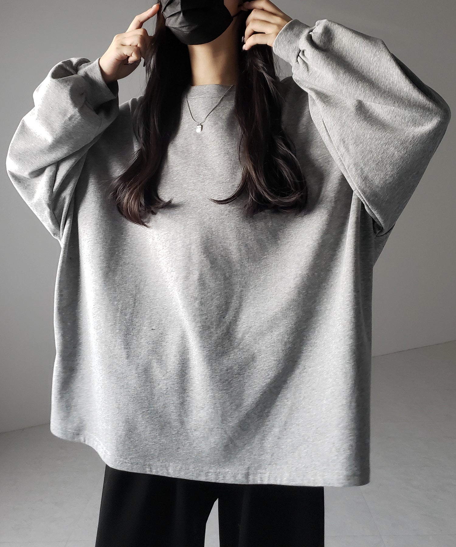 【 3color 】ボリュームスリーブBIGスウェットロンT / big sweat long Tee