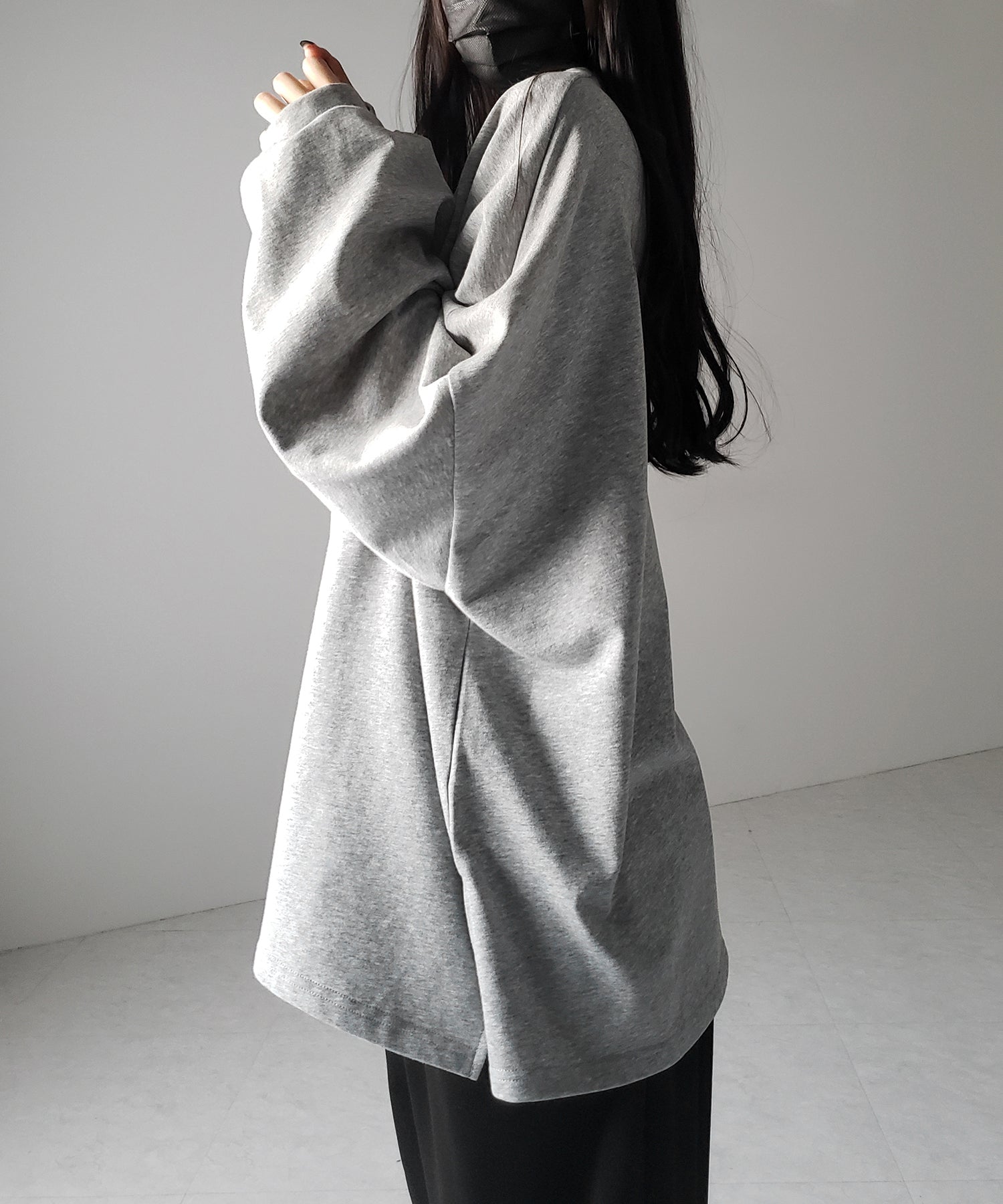 【 3color 】ボリュームスリーブBIGスウェットロンT / big sweat long Tee