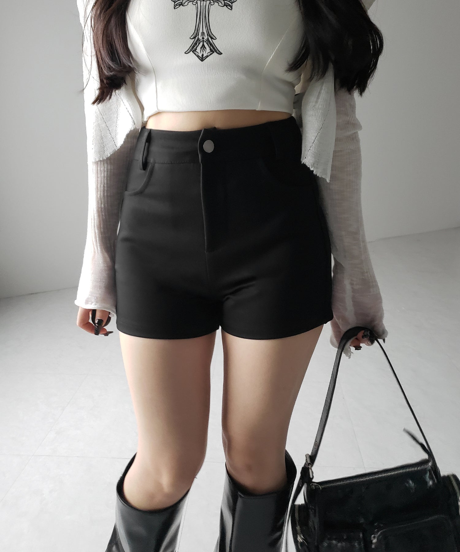 ハイウエストタイトスパンショートパンツ / high waist tight span short pants
