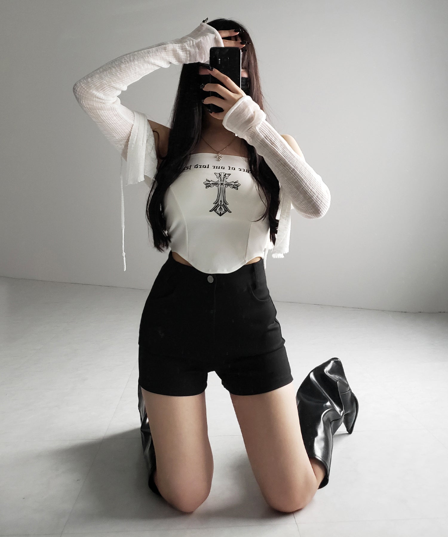 ハイウエストタイトスパンショートパンツ / high waist tight span short pants